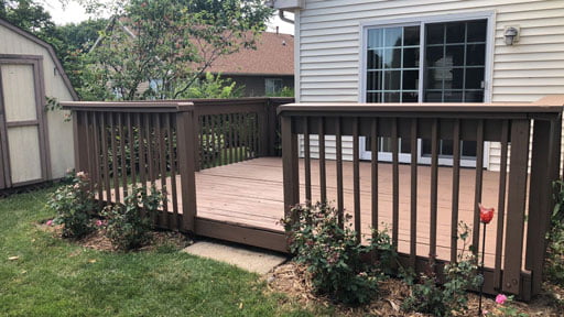 deck staining portage park