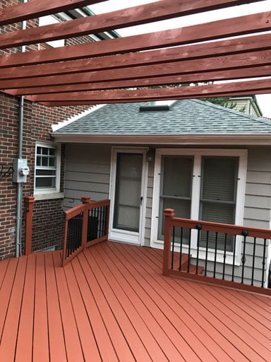 deck and pergola staining